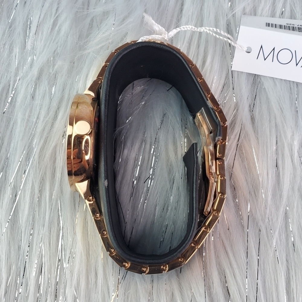 New Movado Edge Rose Gold PVD Ladies Watch - Picture 5 of 10